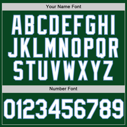 Custom Green White-Light Blue Authentic Throwback Baseball Jersey - Sky-Custom