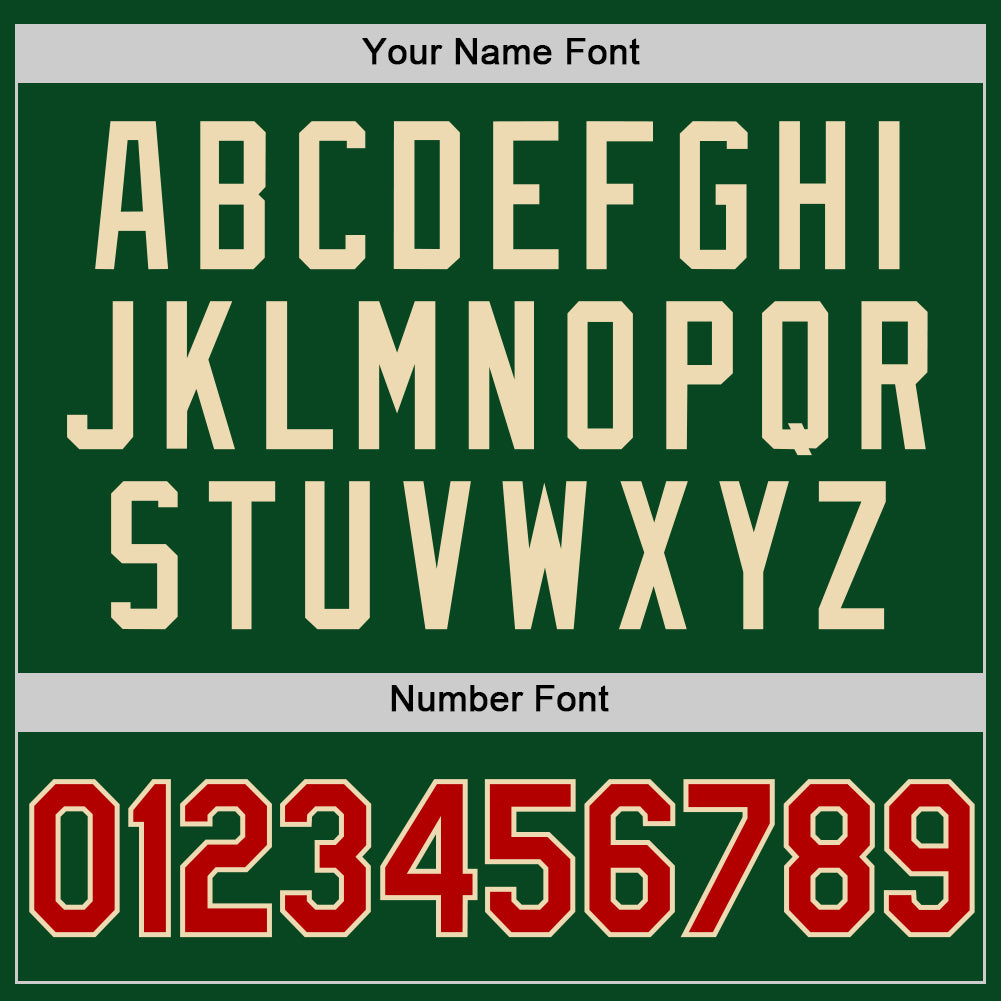 Custom Green Red-Cream Authentic Throwback Baseball Jersey - Sky-Custom