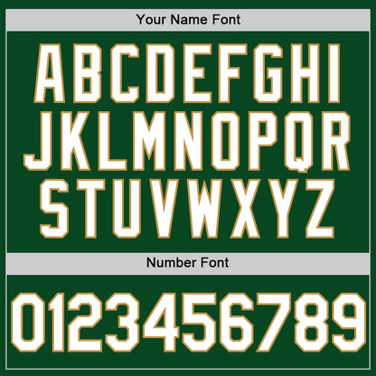 Custom Green White-Old Gold Authentic Throwback Baseball Jersey - Sky-Custom