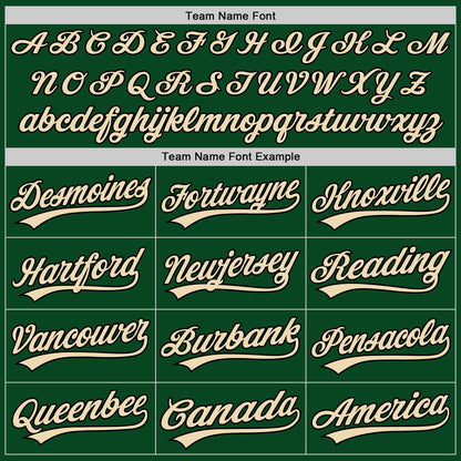 Custom Green Cream-Black Authentic Throwback Baseball Jersey - Sky-Custom