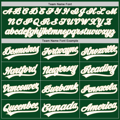 Custom Green White-Cream Authentic Throwback Baseball Jersey - Sky-Custom