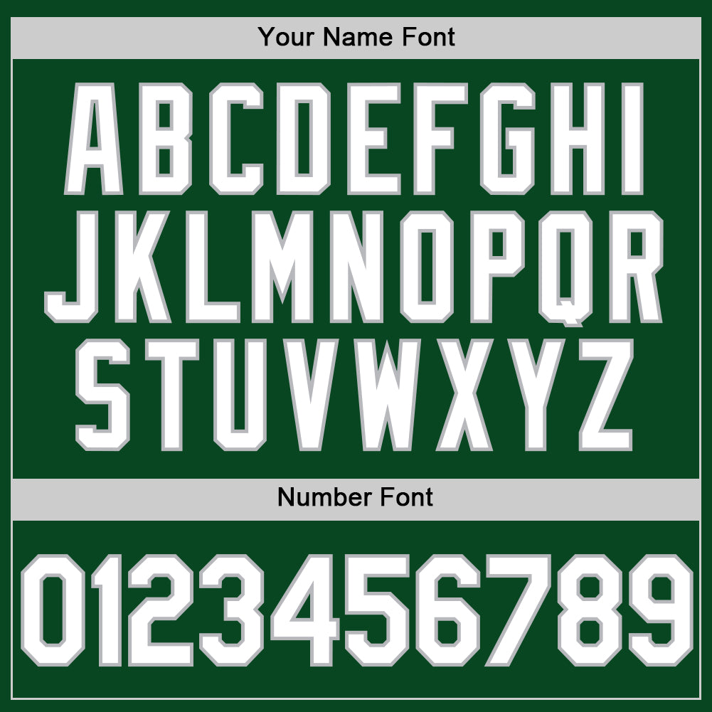 Custom Green White-Gray Authentic Throwback Baseball Jersey - Sky-Custom