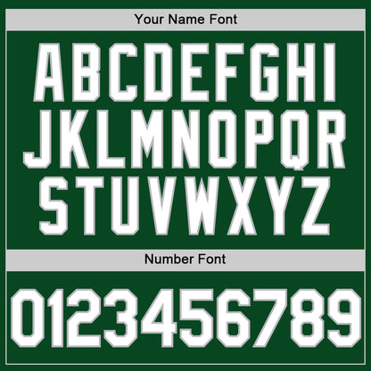 Custom Green White-Gray Authentic Throwback Baseball Jersey - Sky-Custom