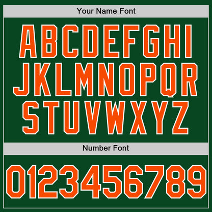 Custom Green Orange-White Authentic Throwback Baseball Jersey - Sky-Custom