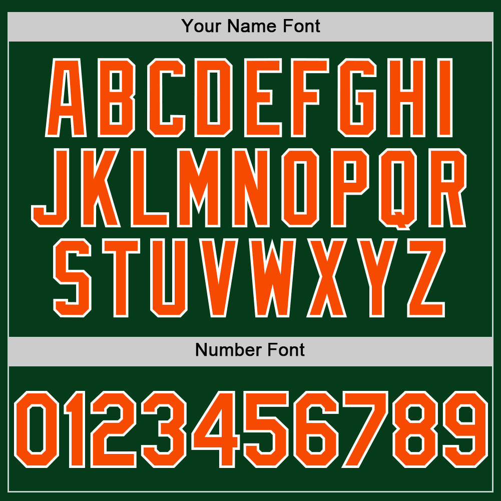 Custom Green Orange-White Mesh Authentic Throwback Baseball Jersey - Sky-Custom