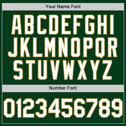 Custom Green White-Old Gold Mesh Authentic Throwback Baseball Jersey - Sky-Custom
