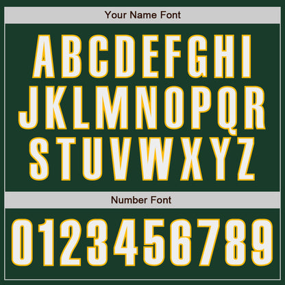 Custom Green White-Gold Authentic Baseball Jersey - Sky-Custom