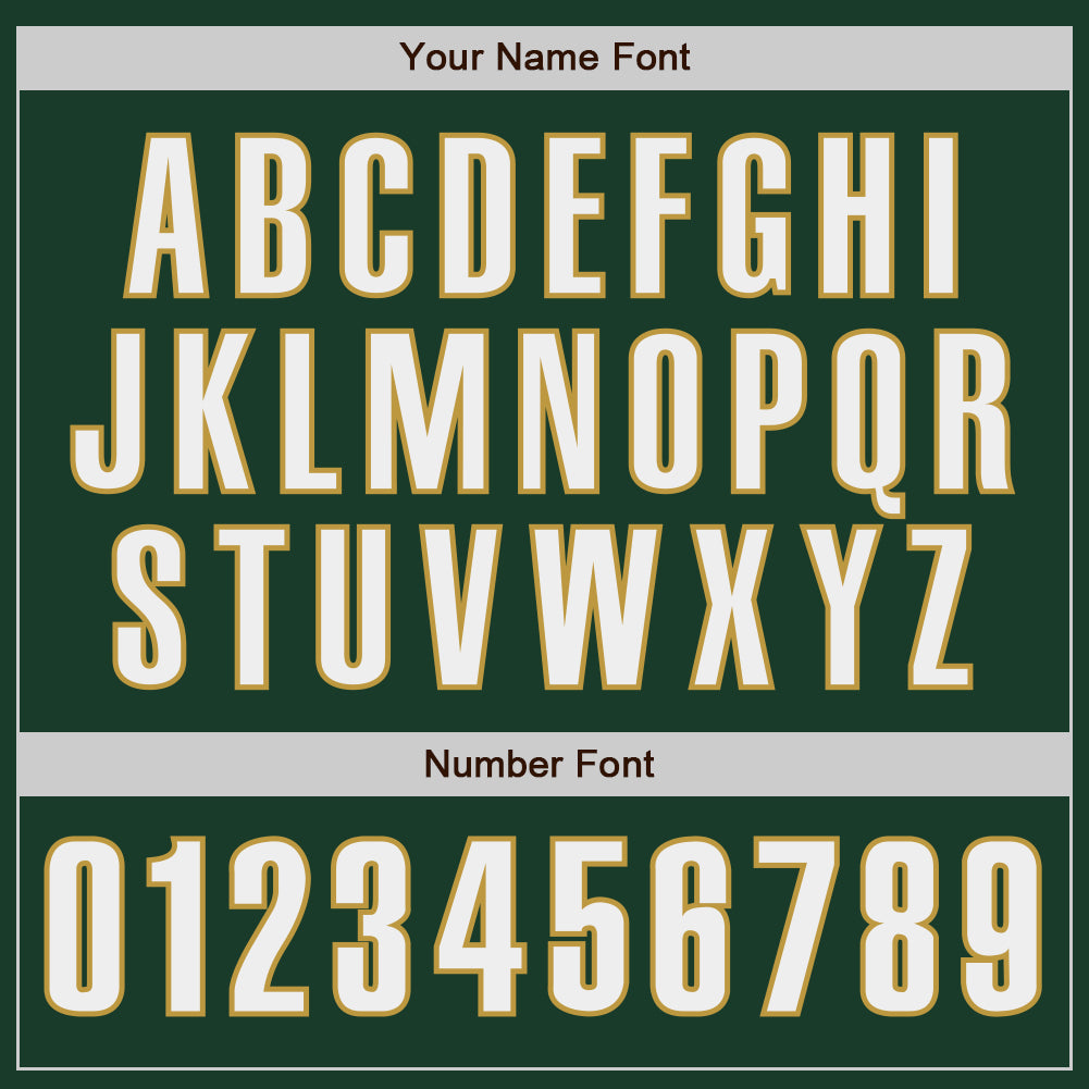 Custom Green White-Old Gold Authentic Baseball Jersey - Sky-Custom