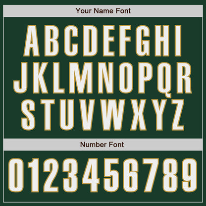 Custom Green White-Old Gold Authentic Baseball Jersey - Sky-Custom