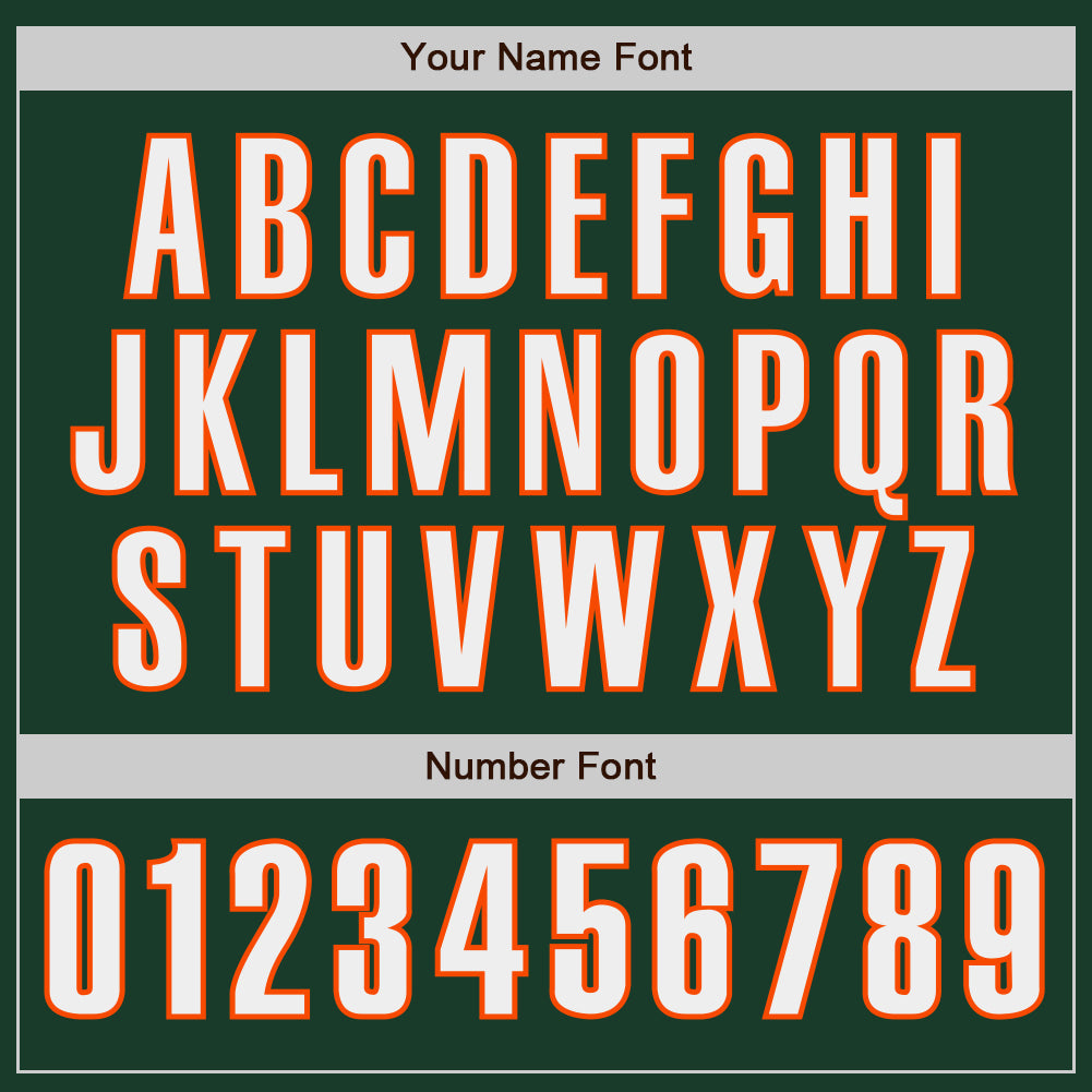 Custom Green White-Orange Authentic Baseball Jersey - Sky-Custom