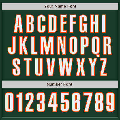 Custom Green White-Orange Authentic Baseball Jersey - Sky-Custom