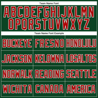 Custom Green Red-White Mesh Authentic Throwback Baseball Jersey - Sky-Custom