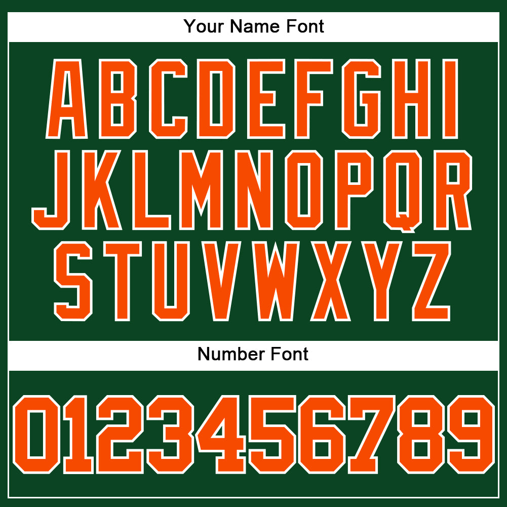 Custom Green Orange-White Mesh Authentic Throwback Baseball Jersey - Sky-Custom