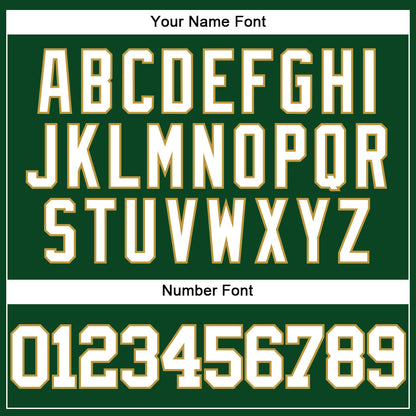 Custom Green White-Old Gold Mesh Authentic Throwback Baseball Jersey - Sky-Custom