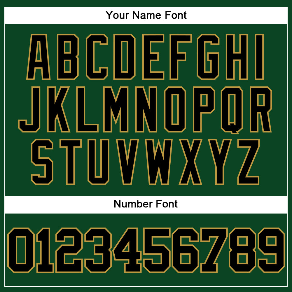 Custom Green Black-Old Gold Mesh Authentic Throwback Baseball Jersey - Sky-Custom