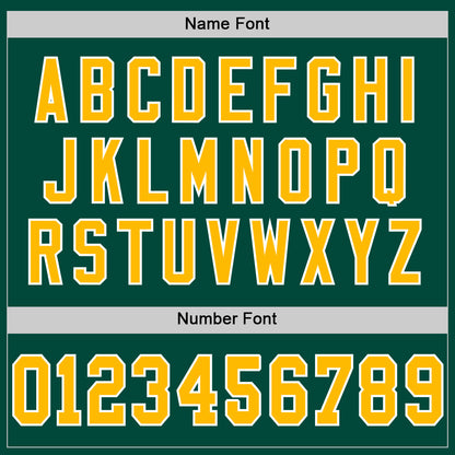 Custom Green Gold-White Mesh Authentic Throwback Football Jersey - Sky-Custom