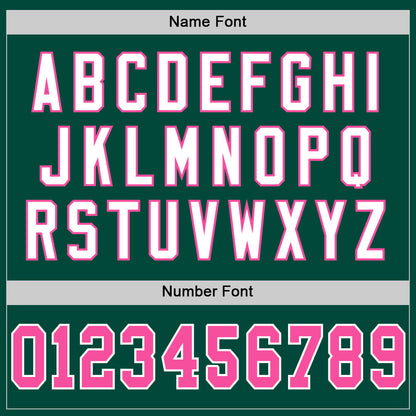 Custom Green Pink-White Mesh Authentic Throwback Football Jersey - Sky-Custom