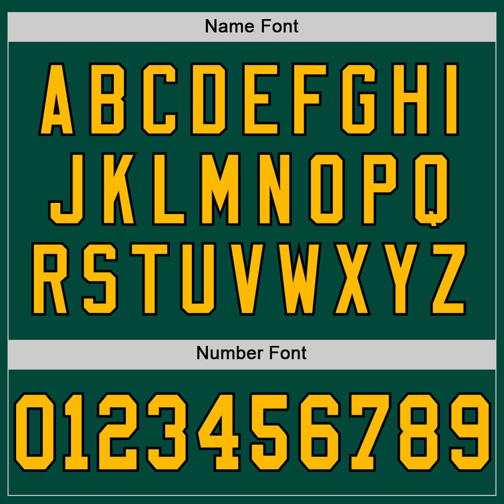 Custom Green Gold-Black Mesh Authentic Throwback Football Jersey - Sky-Custom