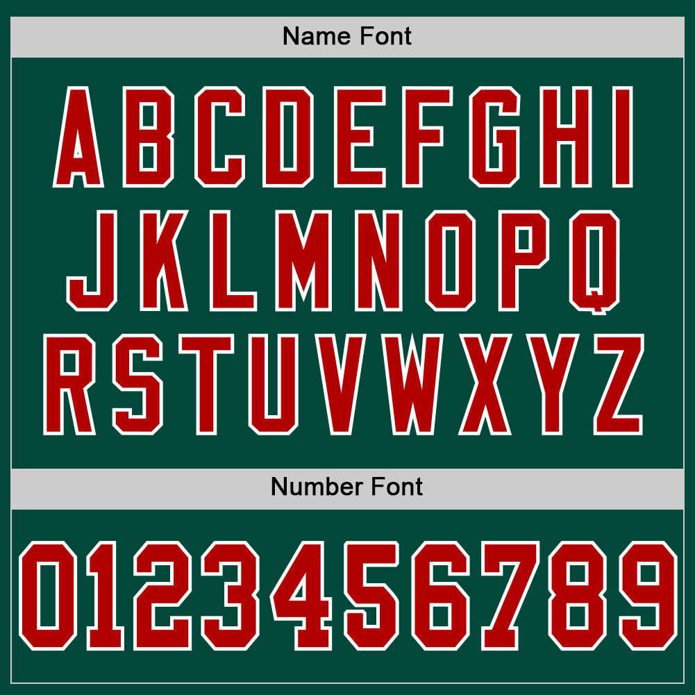 Custom Green Red-White Mesh Authentic Throwback Football Jersey - Sky-Custom
