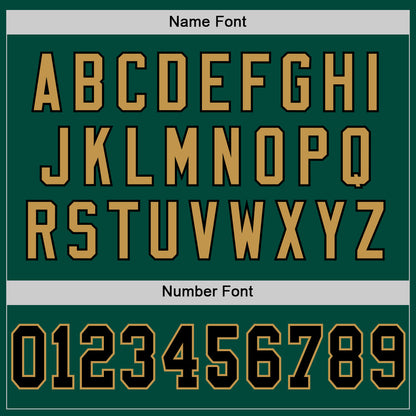 Custom Green Black-Old Gold Mesh Authentic Throwback Football Jersey - Sky-Custom