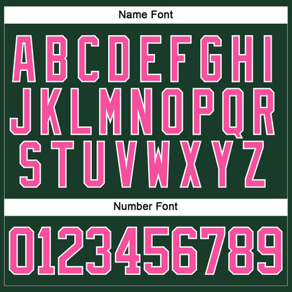 Custom Green Pink-White Hockey Lace Neck Jersey - Sky-Custom