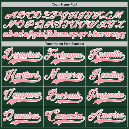 Custom Green Medium Pink-White Hockey Lace Neck Jersey - Sky-Custom
