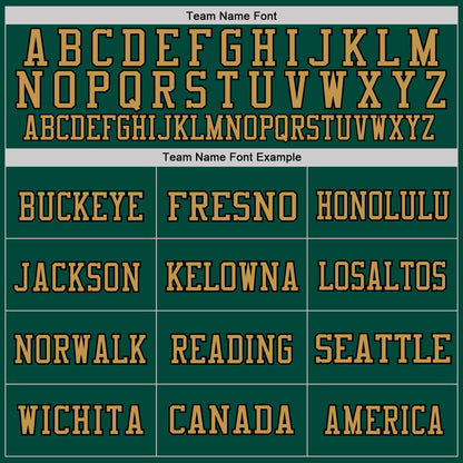 Custom Green Old Gold-Black Mesh Authentic Throwback Football Jersey - Sky-Custom