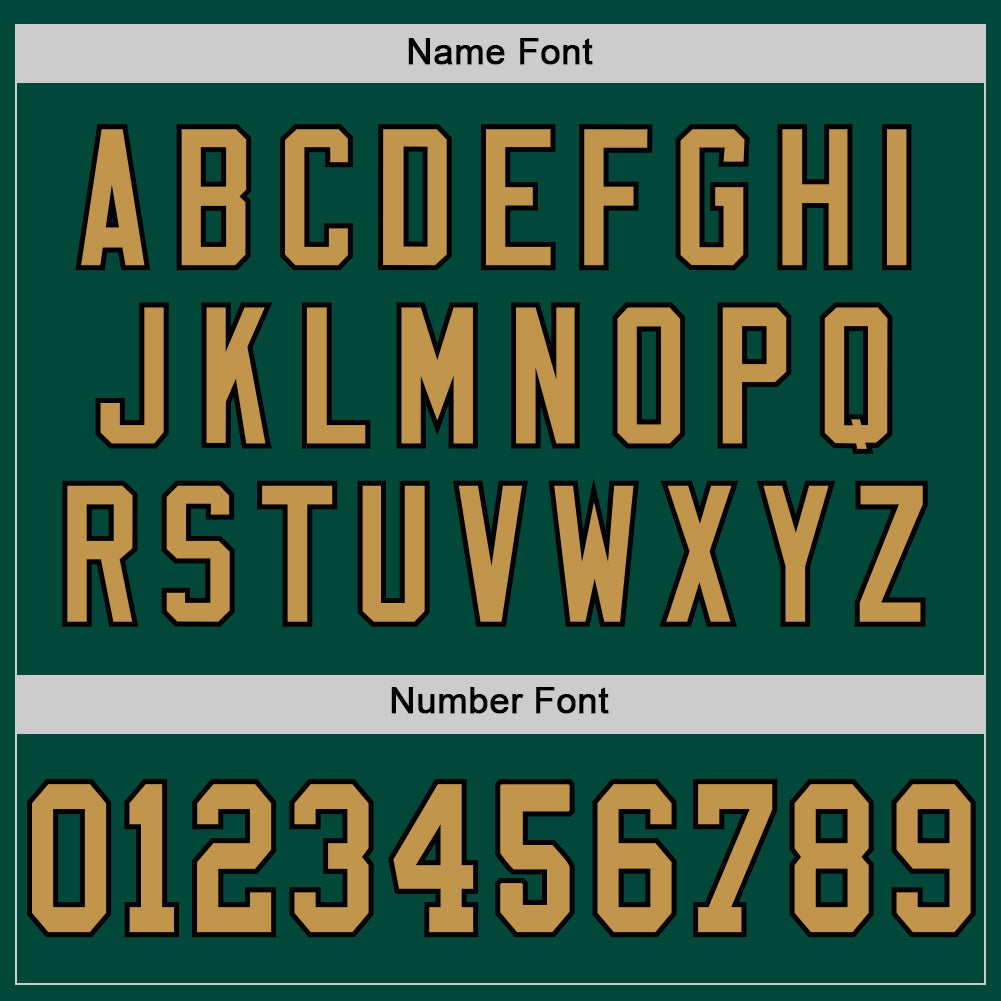 Custom Green Old Gold-Black Mesh Authentic Throwback Football Jersey - Sky-Custom