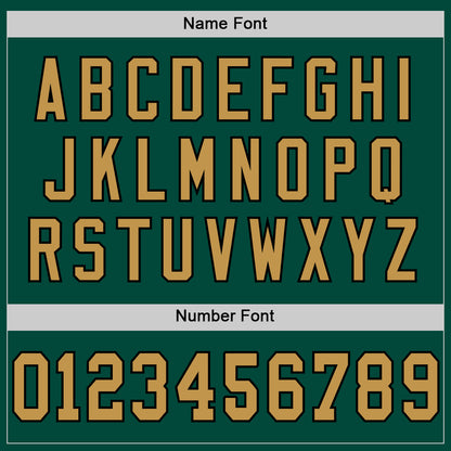 Custom Green Old Gold-Black Mesh Authentic Throwback Football Jersey - Sky-Custom