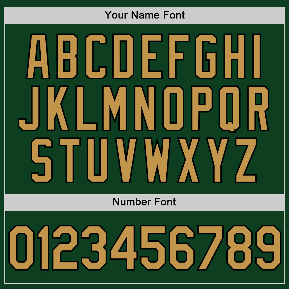 Custom Green Old Gold-Black Authentic Throwback Baseball Jersey - Sky-Custom