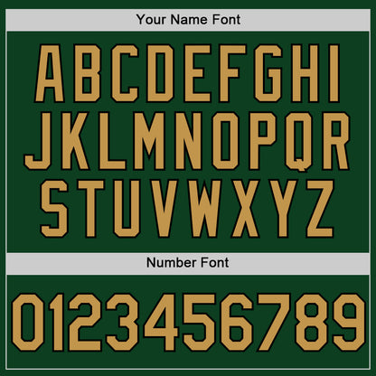 Custom Green Old Gold-Black Authentic Throwback Baseball Jersey - Sky-Custom