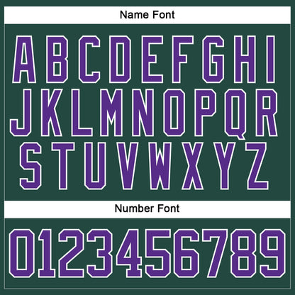 Custom Green Purple-White Hockey Jersey - Sky-Custom