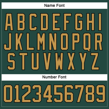 Custom Green Old Gold-Black Hockey Jersey - Sky-Custom