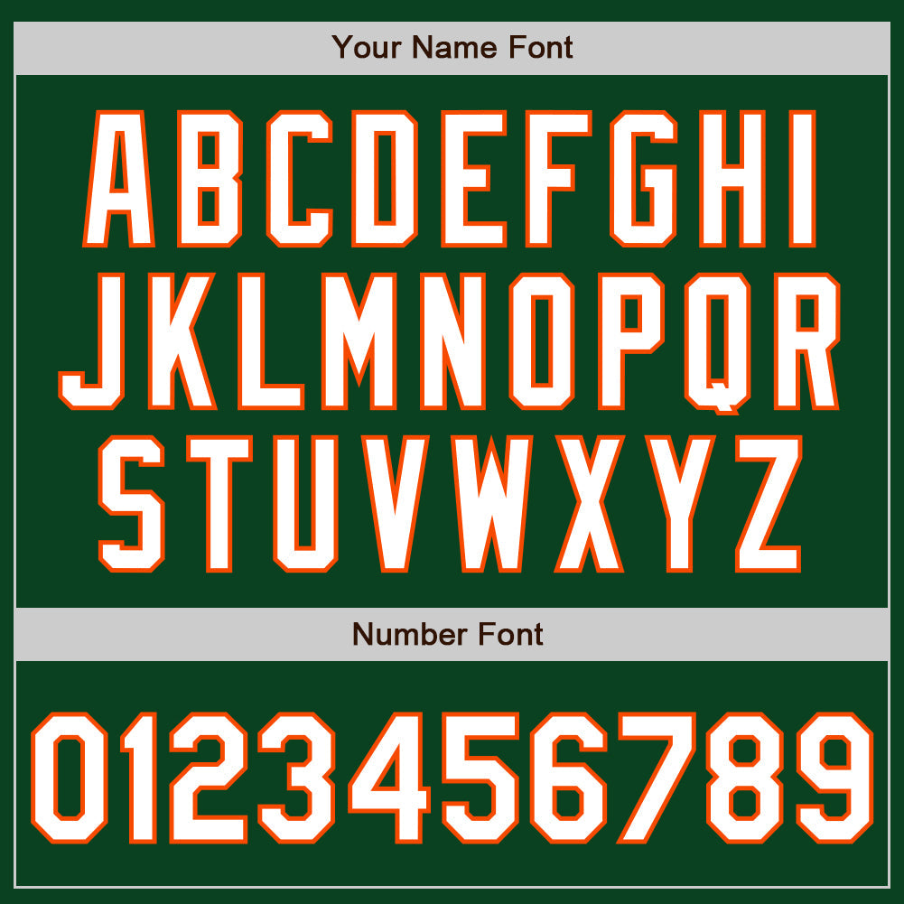 Custom Green White-Orange Authentic Baseball Jersey - Sky-Custom