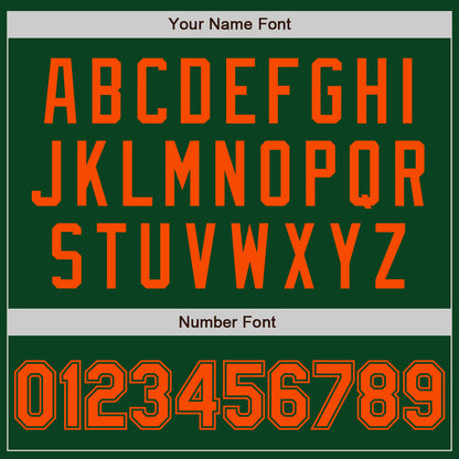 Custom Green Orange Authentic Baseball Jersey - Sky-Custom