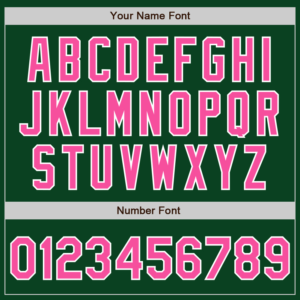 Custom Green Pink-White Authentic Baseball Jersey - Sky-Custom