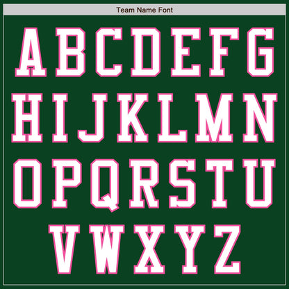 Custom Green White-Pink Authentic Baseball Jersey - Sky-Custom