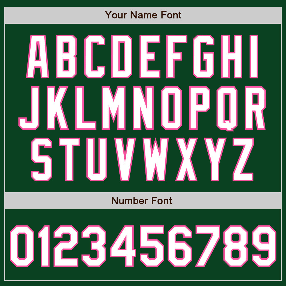 Custom Green White-Pink Authentic Baseball Jersey - Sky-Custom