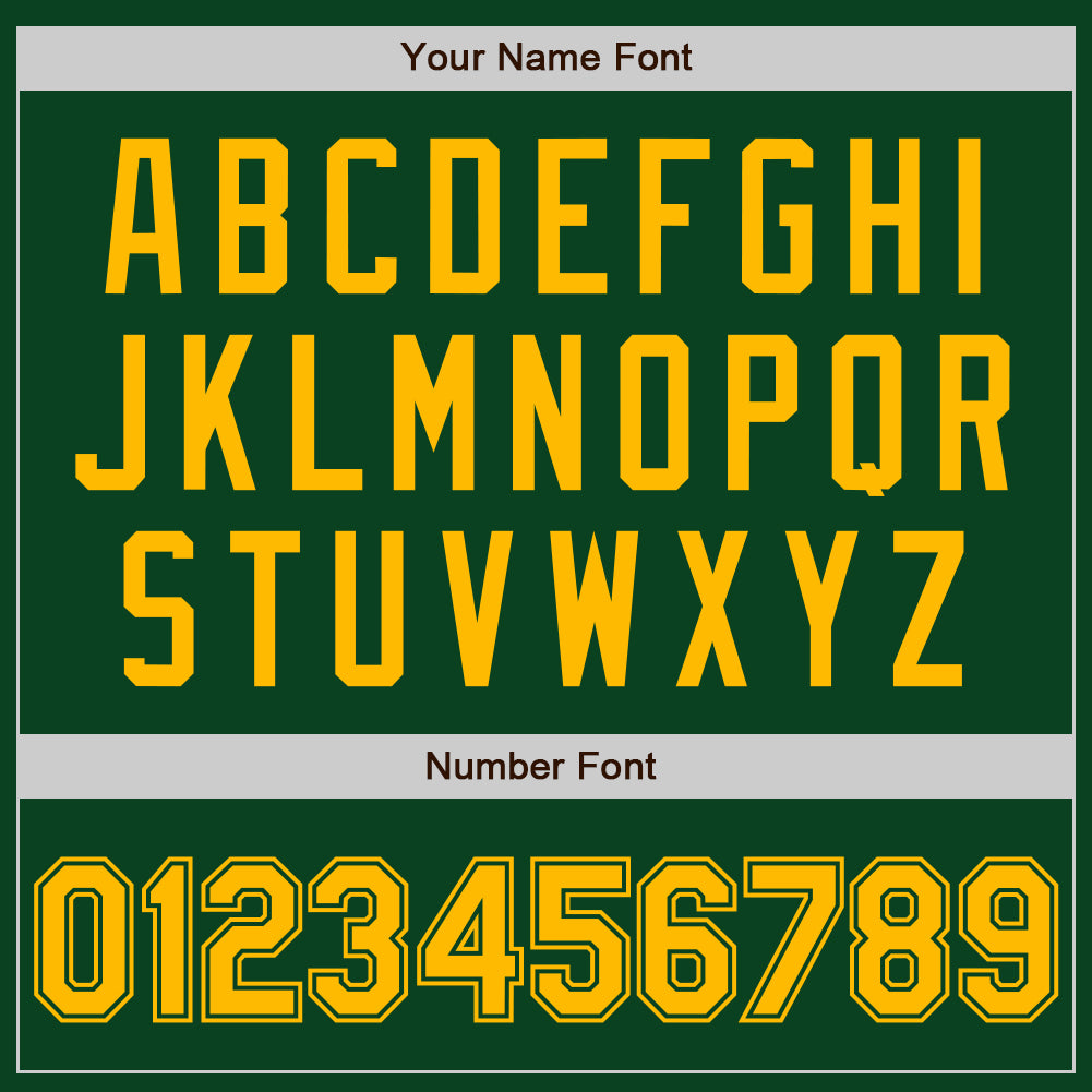 Custom Green Gold Authentic Baseball Jersey - Sky-Custom