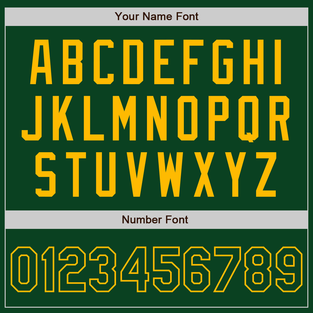 Custom Green Gold Authentic Baseball Jersey - Sky-Custom