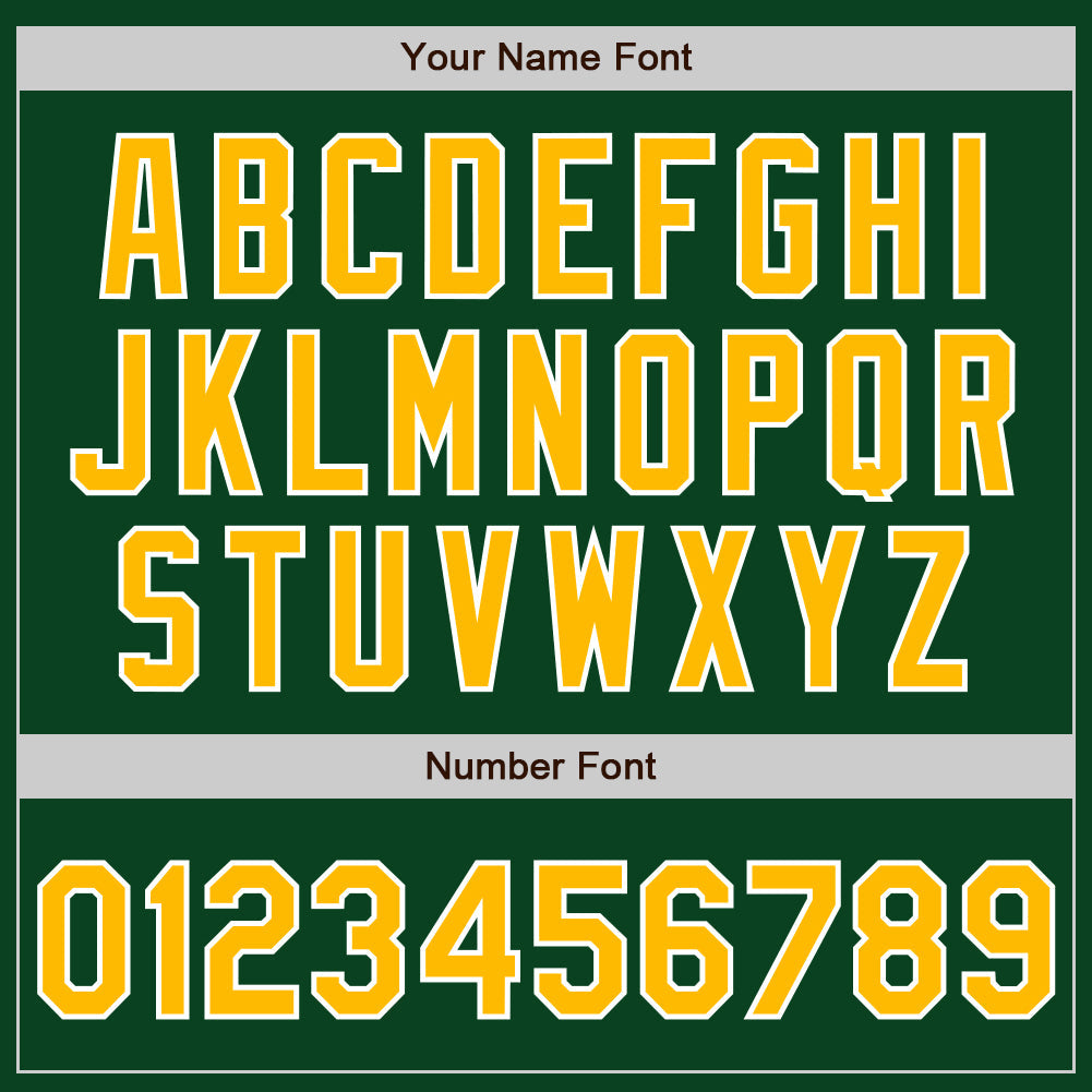 Custom Green Gold-White Authentic Baseball Jersey - Sky-Custom