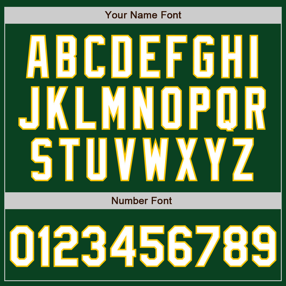 Custom Green White-Yellow Authentic Baseball Jersey - Sky-Custom