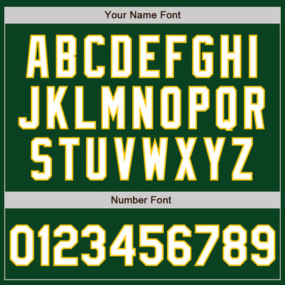 Custom Green White-Yellow Authentic Baseball Jersey - Sky-Custom