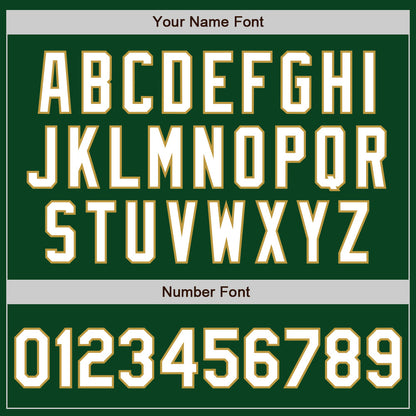 Custom Green White-Old Gold Authentic Baseball Jersey - Sky-Custom