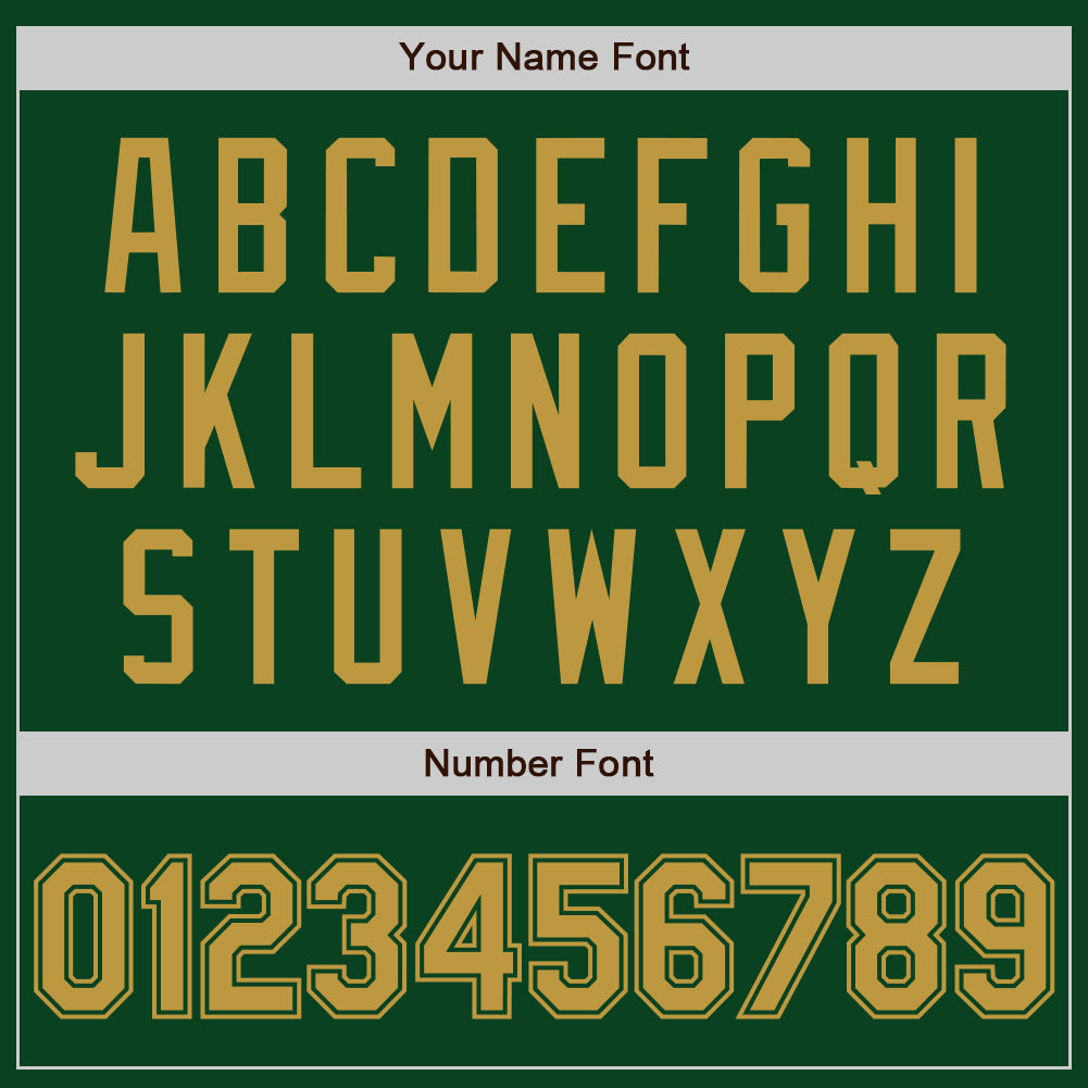 Custom Green Old Gold Authentic Baseball Jersey - Sky-Custom