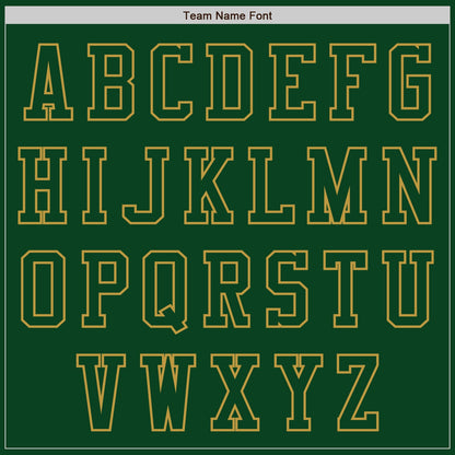 Custom Green Old Gold Authentic Baseball Jersey - Sky-Custom