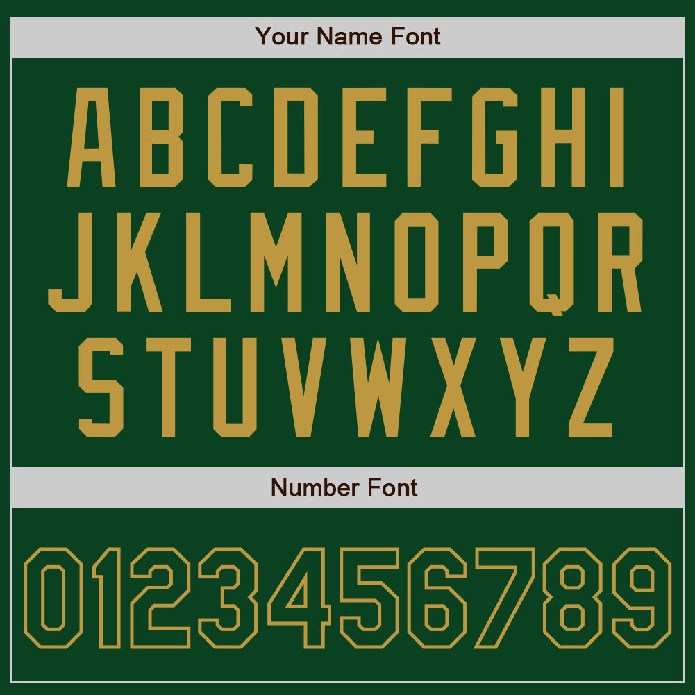 Custom Green Old Gold Authentic Baseball Jersey - Sky-Custom