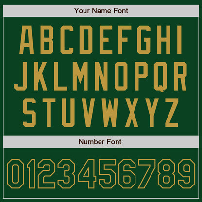 Custom Green Old Gold Authentic Baseball Jersey - Sky-Custom