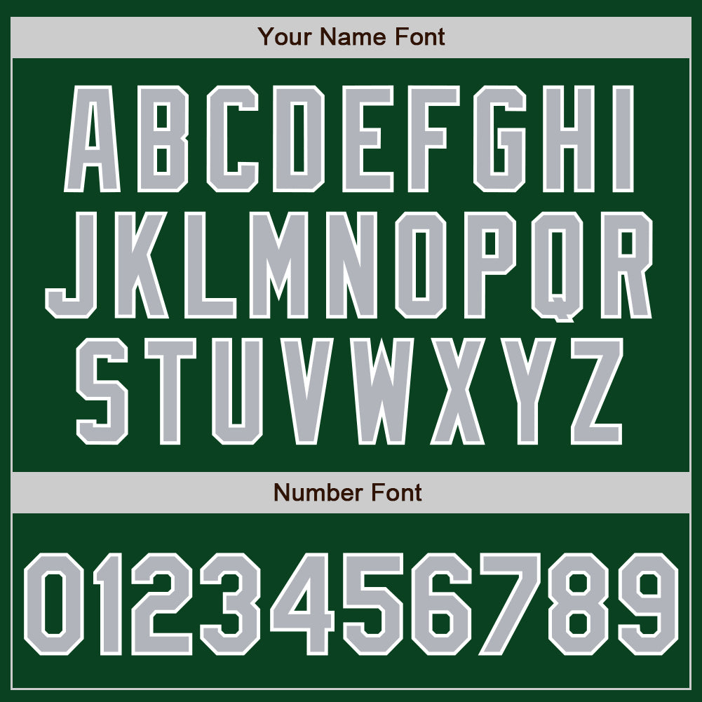 Custom Green Gray-White Authentic Baseball Jersey - Sky-Custom