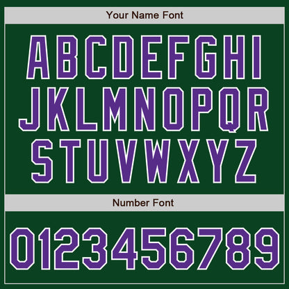 Custom Green Purple-White Authentic Baseball Jersey - Sky-Custom